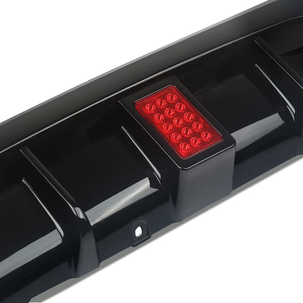 Bageste kofanger diffuser lip, aerodynamisk design, stilfuld opgradering,Glans Sort