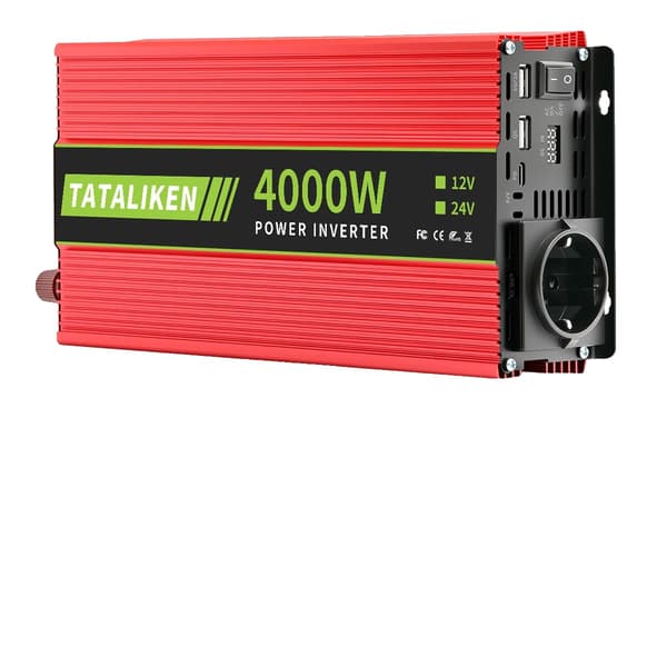 Strømomformer, Bærbart Design, Integreret Køleventilator,4000W-RØD