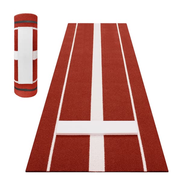 Pitching Mat, Antiskrid Overflade, Holdbart Design,Gummibase-a, Rød-a