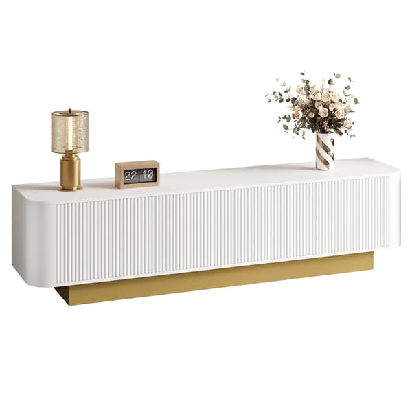 TV-bord, Moderne Design, God Opbevaring,Hvid - MDF - Spånplade