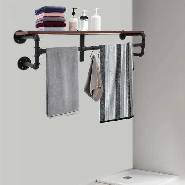 Kapperække, Væghængt, Industriel Stil,sort