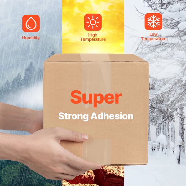 Packtejp, Hållbart Material, Långa Rullar,12Rullar