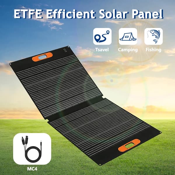 Solpanel, Høj Effektivitet, Bærbart Design,100W solpanel