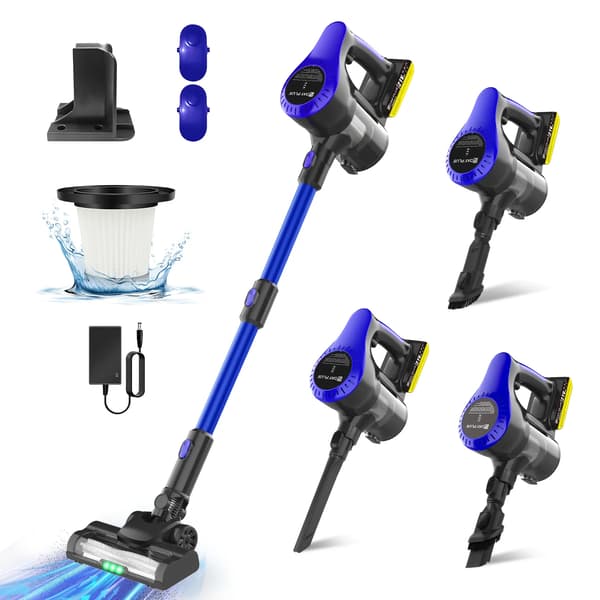 Sladdlös stavdammsugare, kraftfull sugförmåga, lätt design,Blå