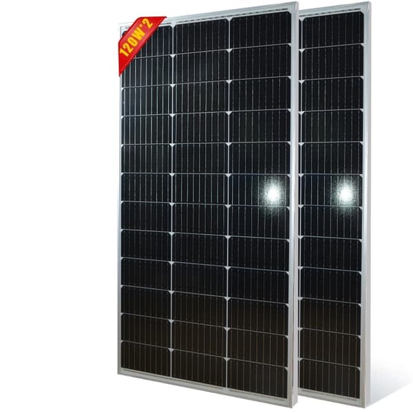 Solpanel, Monokrystallinsk, Høj Effektivitet,2PCS  120W