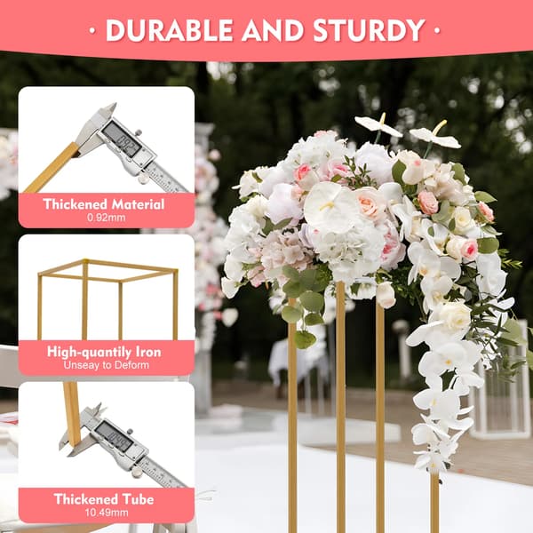 Blomsterställ, 10-delarsset, Modern design,Guld