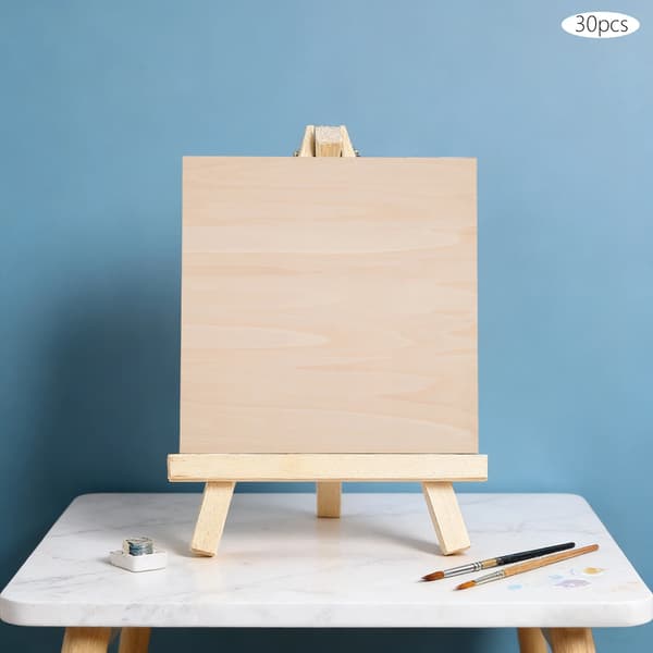 Blank Træfinér, 30 Stykker, Ideel til DIY Projekter,Logfarve