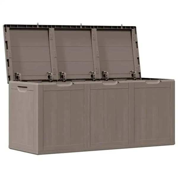 Trädgårdsförvaringslåda, Hållbar Polypropen, Låsbar Design, Brun