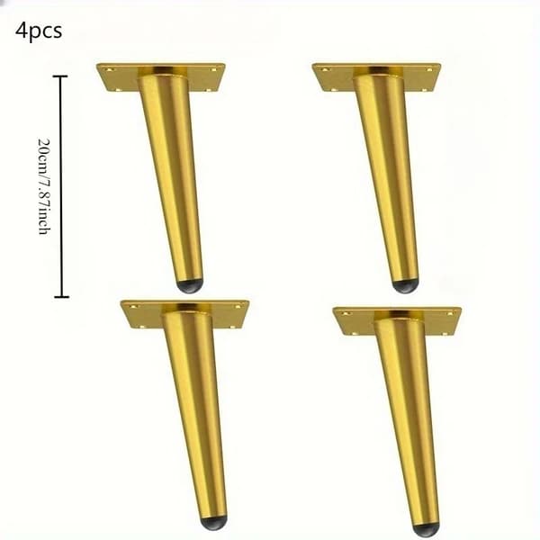 Möbelben, Solid Metall, Mid-Century Modern Design,4st20cmGuldSned