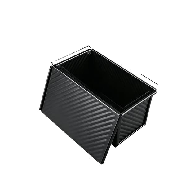 Brødform, Kulstofstål, Non-Stick Belægning,Sort med låg