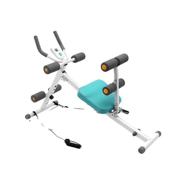 Abdominal Trainer, Foldbart Design, LCD Skærm,HVID