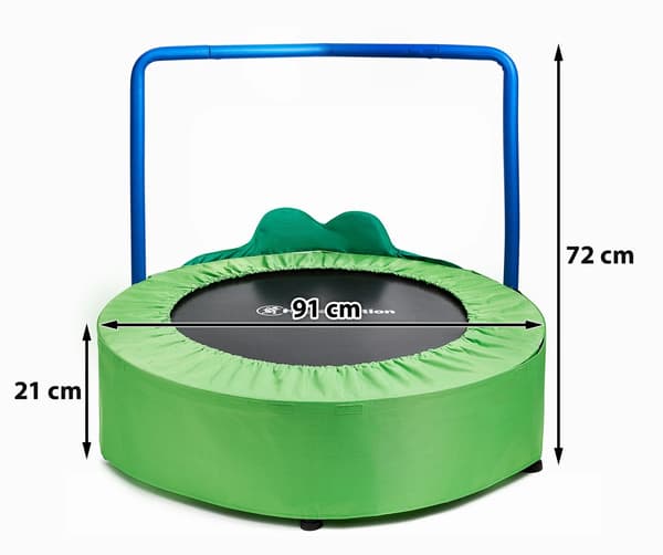 Trampolin, Säker Design, Aktiv Lek för Barn,grön