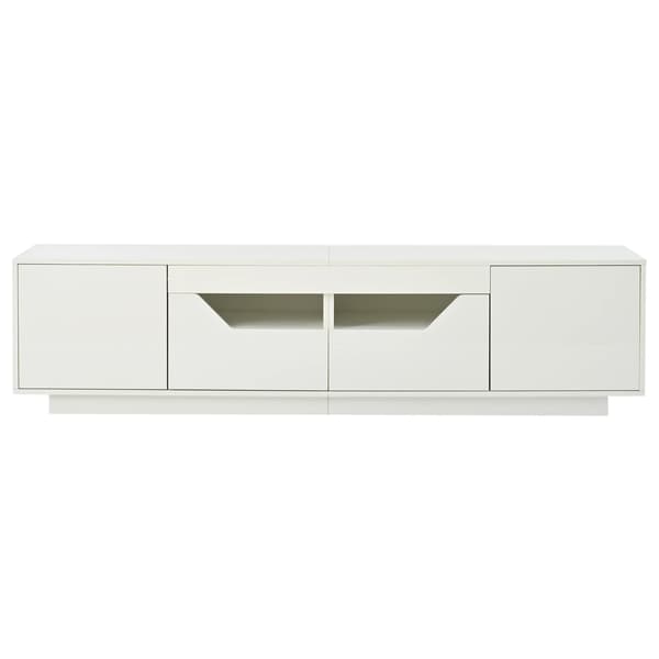 TV-bänk, Modern Design, LED-belysning,VIT