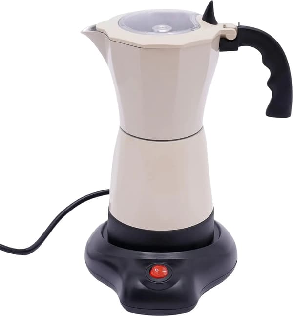 Moka Pot, Effektiv Brygning, Holdbare Materialer,Beige