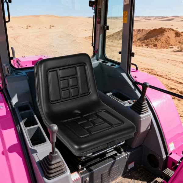 Traktor sæde, ergonomisk design, justerbart og holdbart,sort