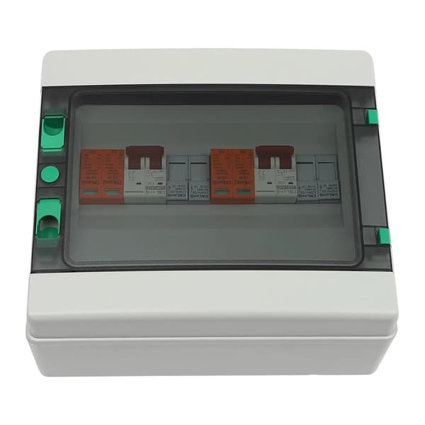 Solenergi Pv Kombinationsboks, 500V, 32A, 2 ind 1 ud, Sort