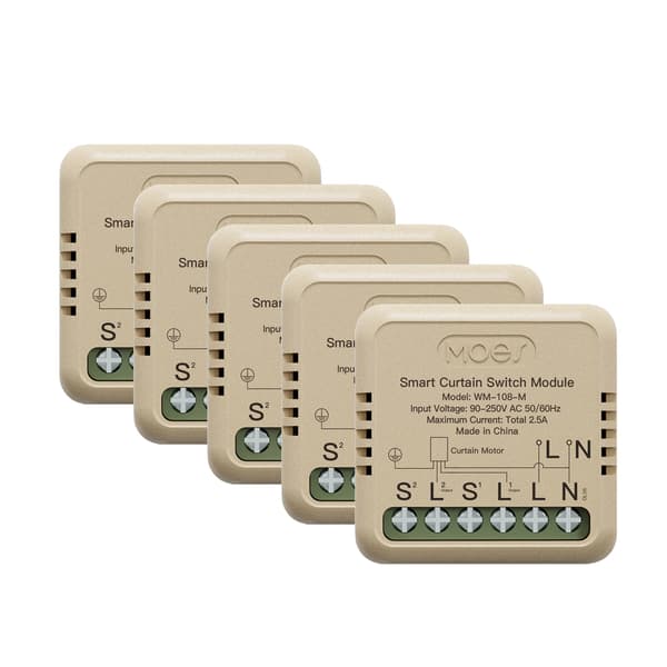 Smart Gardinswitch, Röststyrning, App-baserad Hantering,WiFi 5 PCS