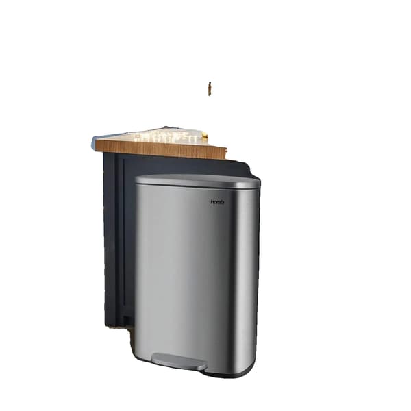 Affaldsspand, Rustfrit Stål, Trin Pedal Design,Sølv