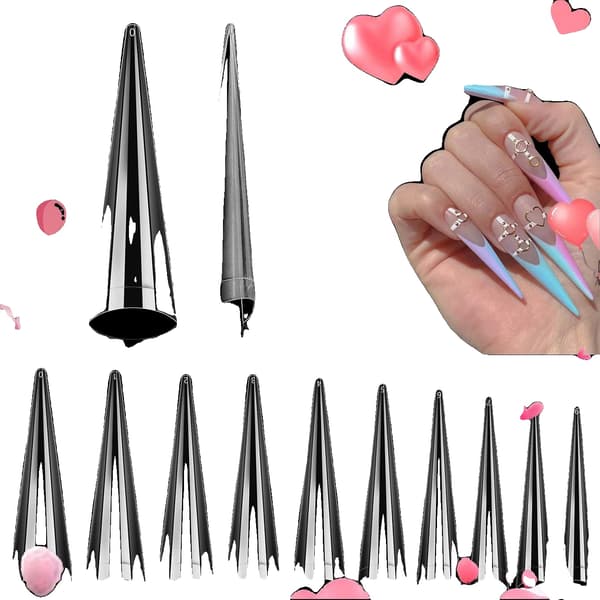 Falske Negle, Mandler Form, 240 Stykker,Pink