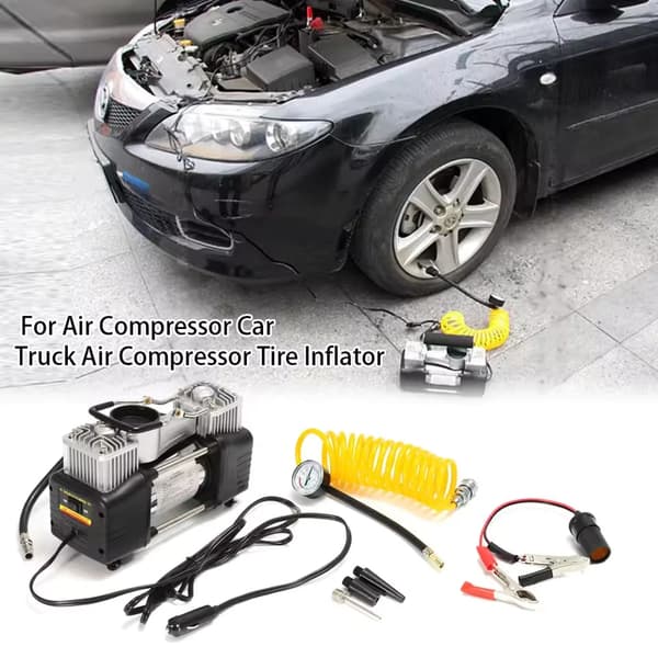 Ilmakompressori, 150 PSI, Nopea Täyttö,musta