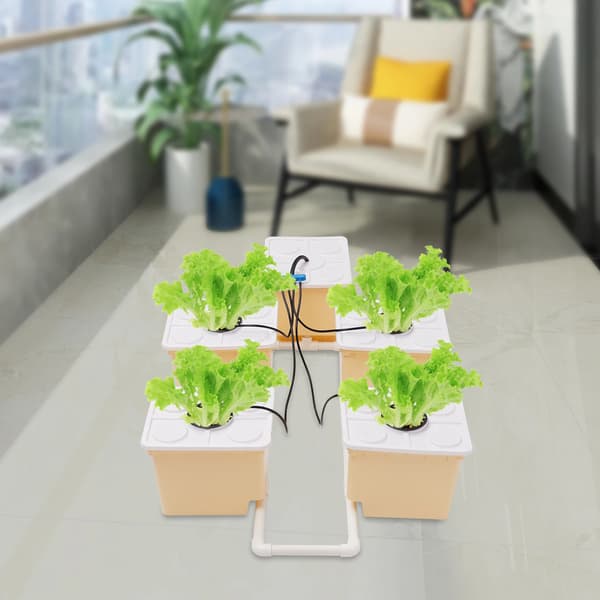 Hydroponisk Spand Sæt, Effektiv Vandpumpe, DWC System,HVID