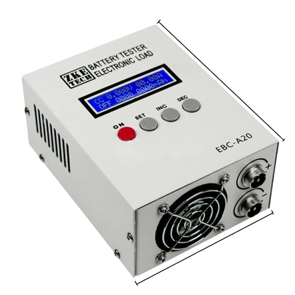 Batteritest, LCD-display, Lithium- og blysyrekompatibilitet,sort
