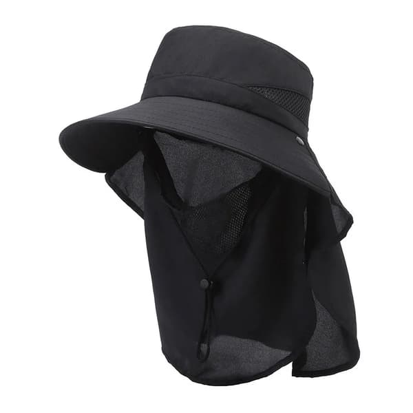 Bucket Hat, Solbeskyttelse, Åndbart Materiale,sort