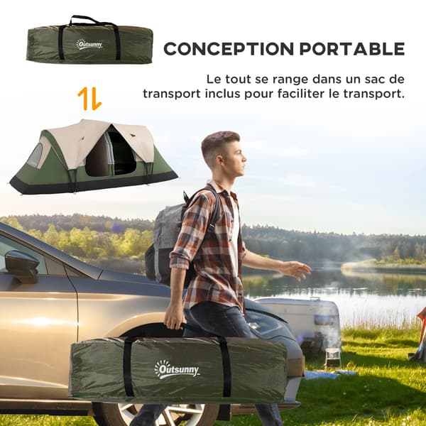 Camping Telt, Vandtæt, Rummelig Design,grøn