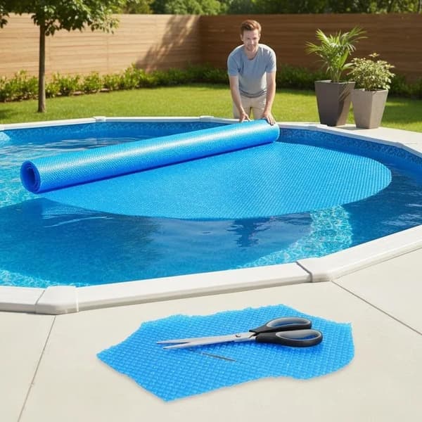 Poolöverdrag, Flytande Design, UV-Motstånd,Blå