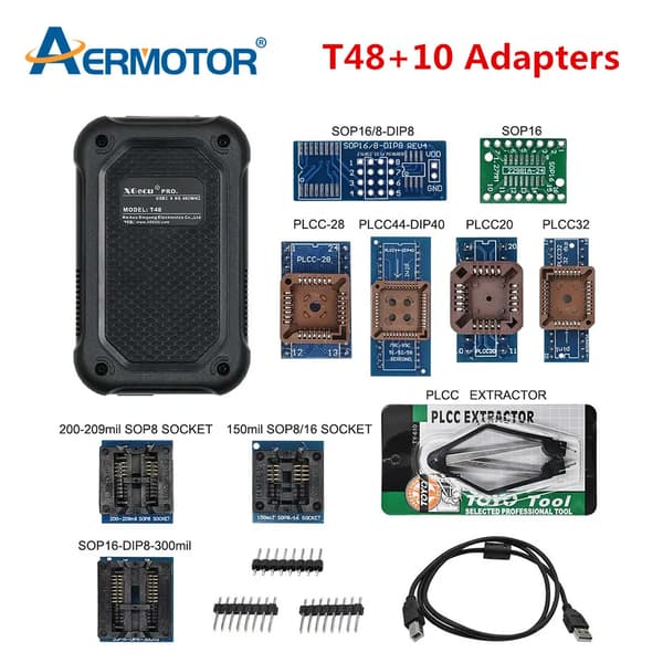 Universel Programmer, Flere Adaptermuligheder, Hurtig Behandlingshastighed,T48 10 Adaptere
