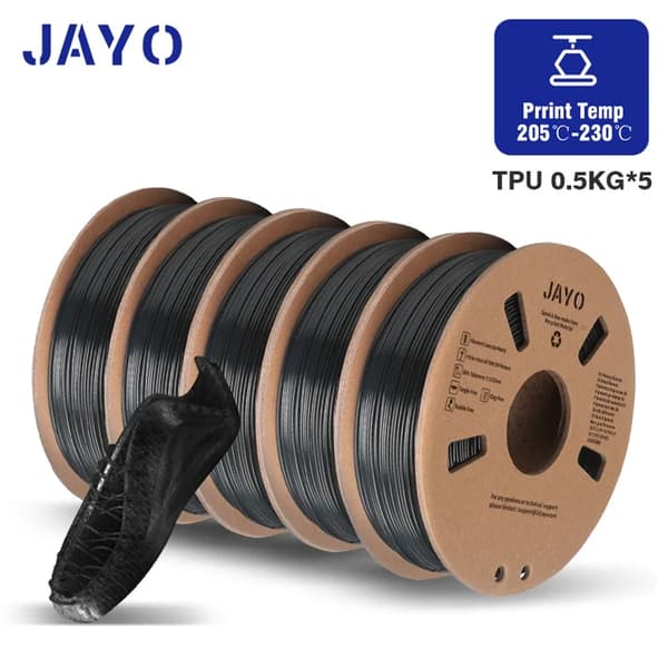 Filament, PLA PLA PLUS, Ikke-giftig, TPU Sort 2,5KG