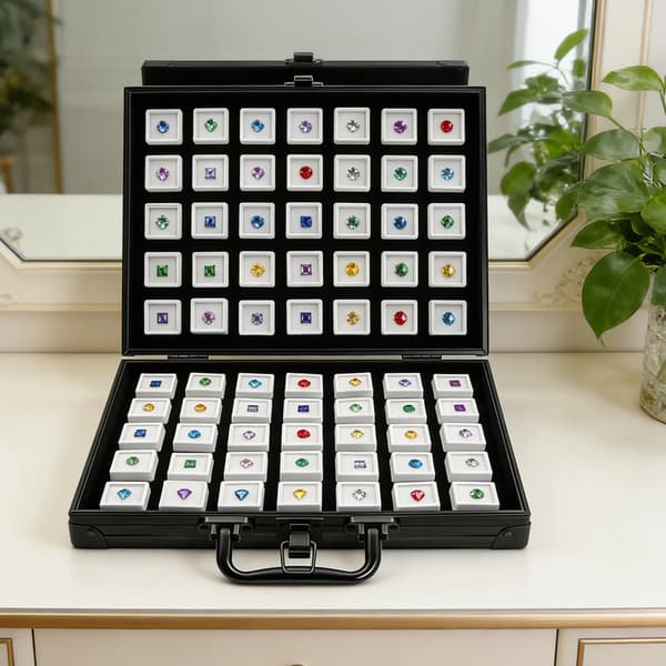 Diamantdisplay, Elegant Design, Skyddande Klar Lock,svart