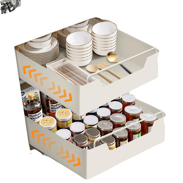 Köksförvaringsställ, Utdragbar Design, Robust Konstruktion,2st