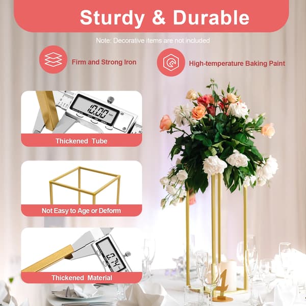 Blomsterstand, Holdbart Design, Elegant Midtpunkt,Guld