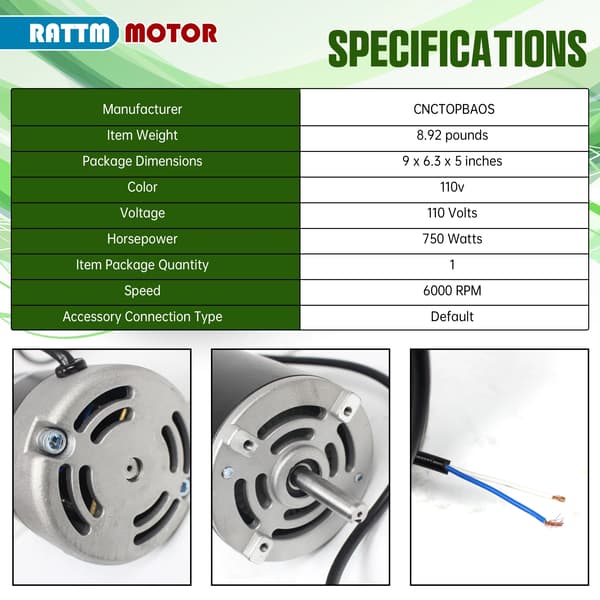 DC-motor, hög prestanda, robust konstruktion,220V-c, 750w svarv motor