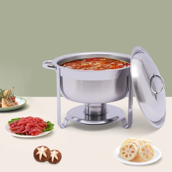 Chafing Dish Set, Rostfritt Stål, Stapelbar Design,Silver