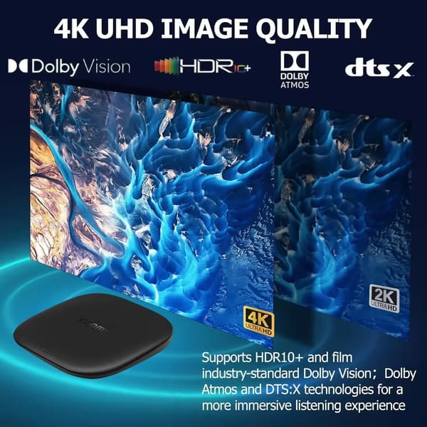 Medieafspiller, 4K UHD, Google TV,Sort
