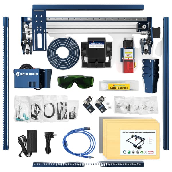 Lasergravyr, Automatisk Luftassistans, Högprecisionsskärning,SCULPFUN S30 Pro, EU