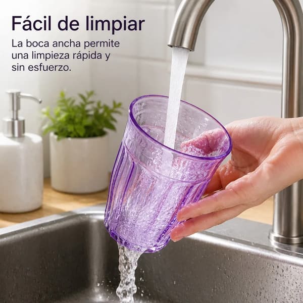 Plastikkopper, Stabelbar Design, Skridsikker Greb,12 Pcs