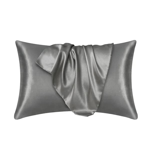 Örngott, 100% Silke, Modern Design,51cmx76cm, Mörkgrå