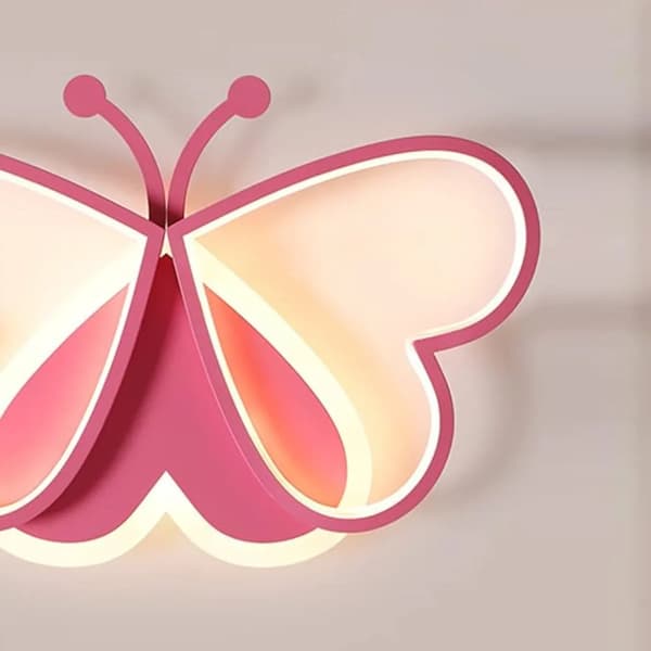Loftlampe, Sommerfugledesign, Alsidige Farvetemperaturer,Pink