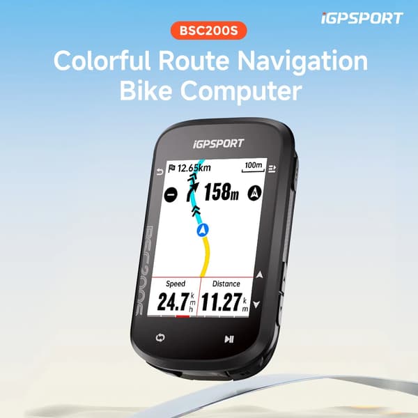 GPS Cykelcomputer, Farverig Navigation, Trådløs Forbindelse,BSC200S