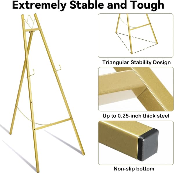Metallstaffli, Justerbar Höjd, Stabil Design,Guld