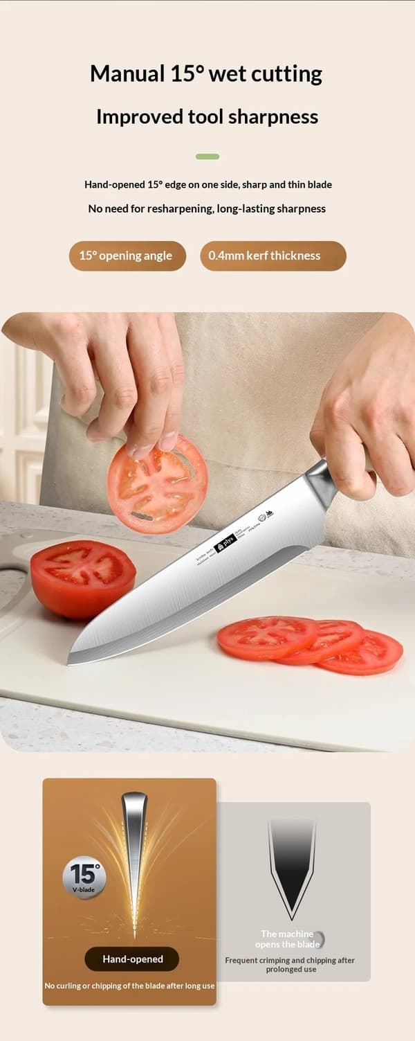 Kniv Sæt, Premium Rustfrit Stål, Alsidige Kogeverktøjer,HVID