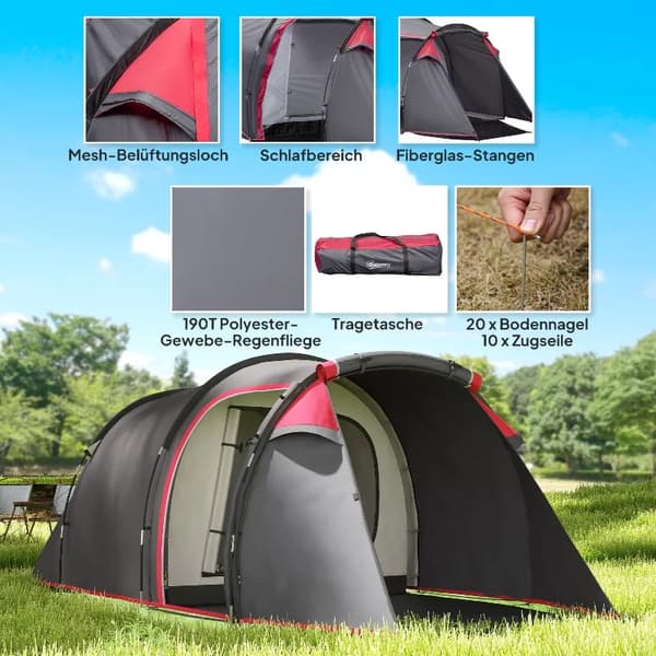 Campingtält, Vattentätt, Pop-Up Design,armégrön