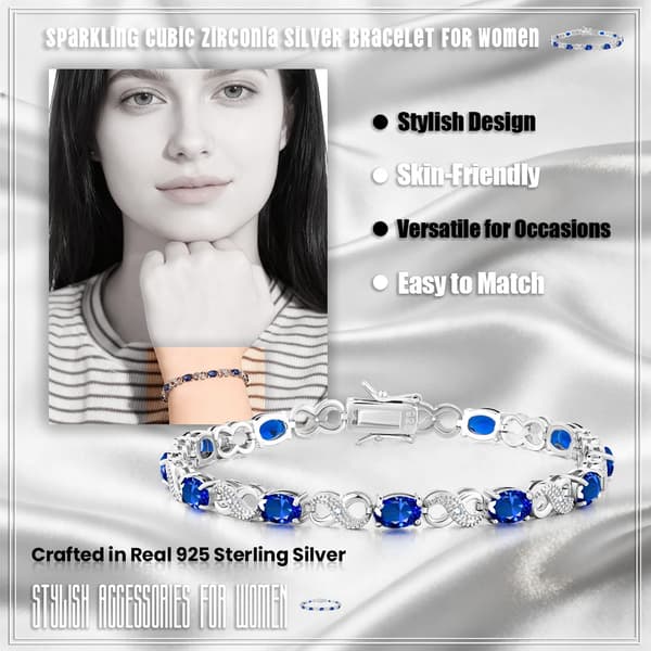 Armband, Wrap Stil, Iolitsten,Silverpläterad
