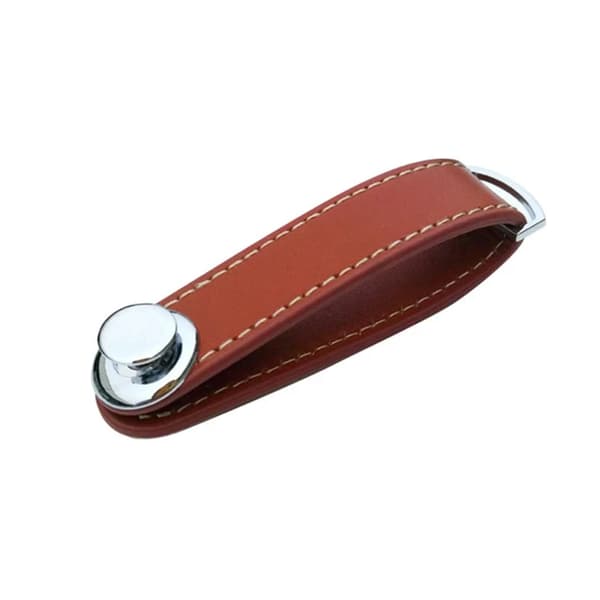 Nyckelplånbok, Full-Grain Läder, Kompakt Design,Brun
