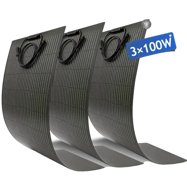 Solpanel, Flexibel Design, Hög Effektivitet,3PCS F100W