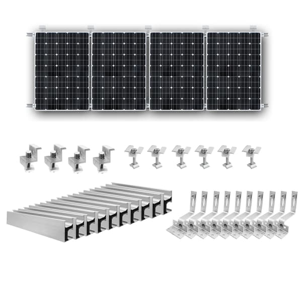 Solpanelmonteringsset, Hållbar Metallkonstruktion, Justerbara Vinklar,10PCS
