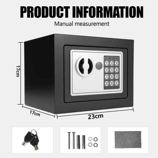 Säkerhetsbox, Elektroniskt Lås, Kompakt Design,4.6L-17E